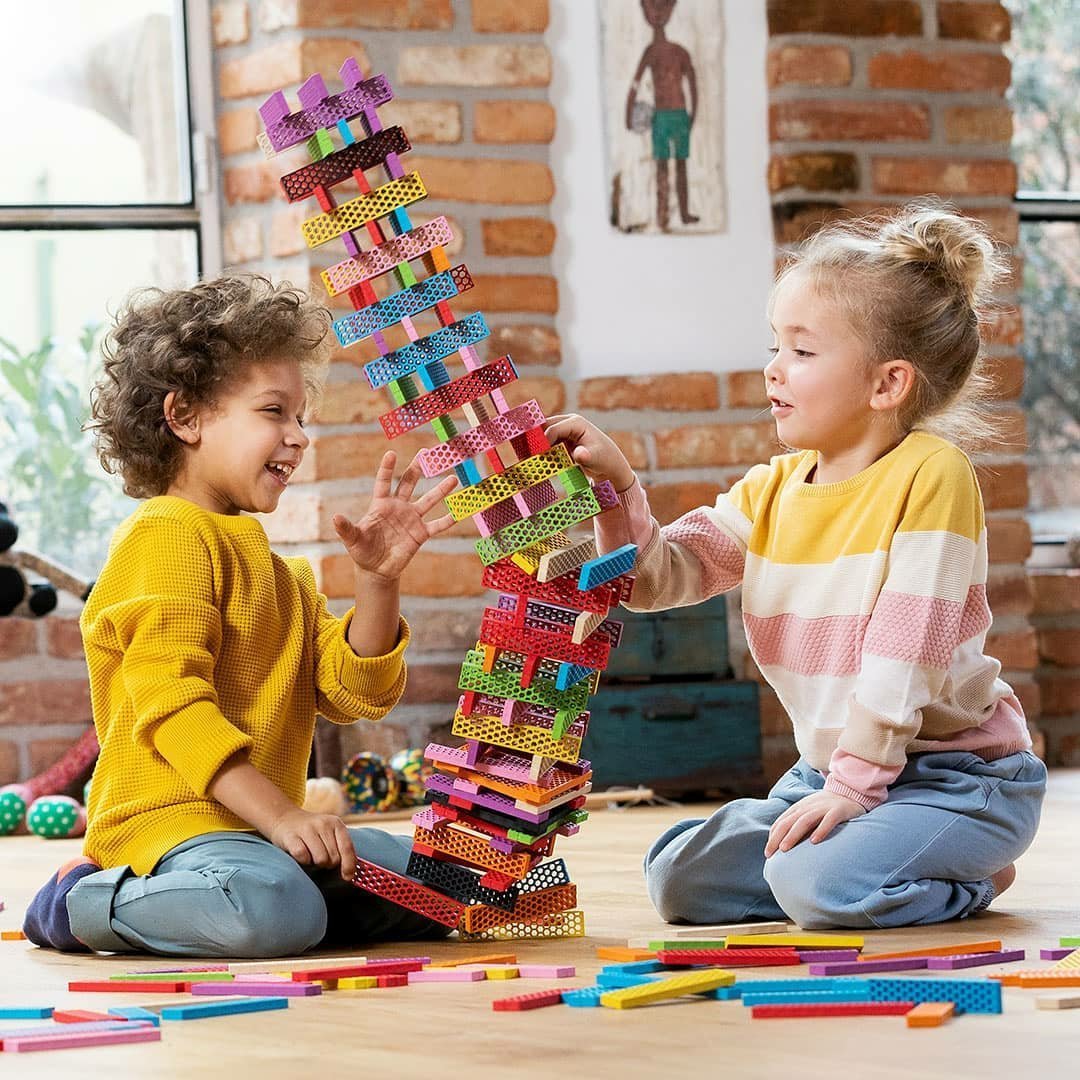 Bioblo Eco Rainbow Open-ended Stacking Blocks Toy For Children Of All 