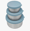 Load image into Gallery viewer, Set of 3 Stainless Steel Fruit and Snack Bowls- Blue