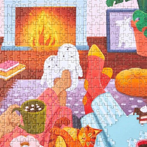 By The Fire - 500 Piece Jigsaw Puzzle - jiminy eco - toys