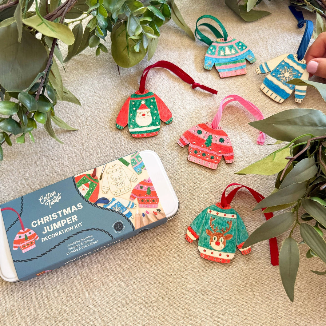 Christmas Jumper Decoration Kit - Cotton Twist - jiminy eco - toys