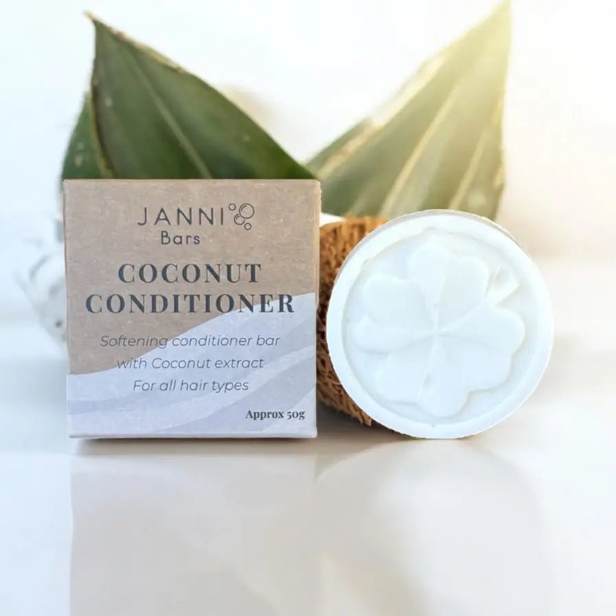 Coconut Conditioner Bar - All Hair Types - jiminy eco - toys