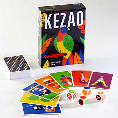 Kezao - Colourful and Fun Card and Dice Game - jiminy eco - toys