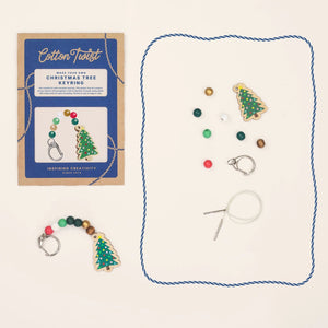 Make Your Own Christmas Tree Keyring - Cotton Twist - jiminy eco - toys