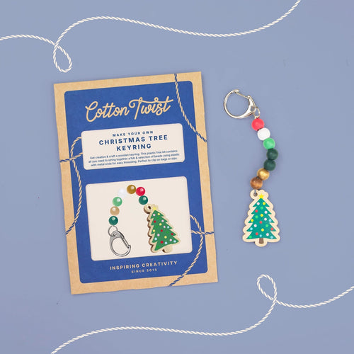 Make Your Own Christmas Tree Keyring - Cotton Twist - jiminy eco - toys