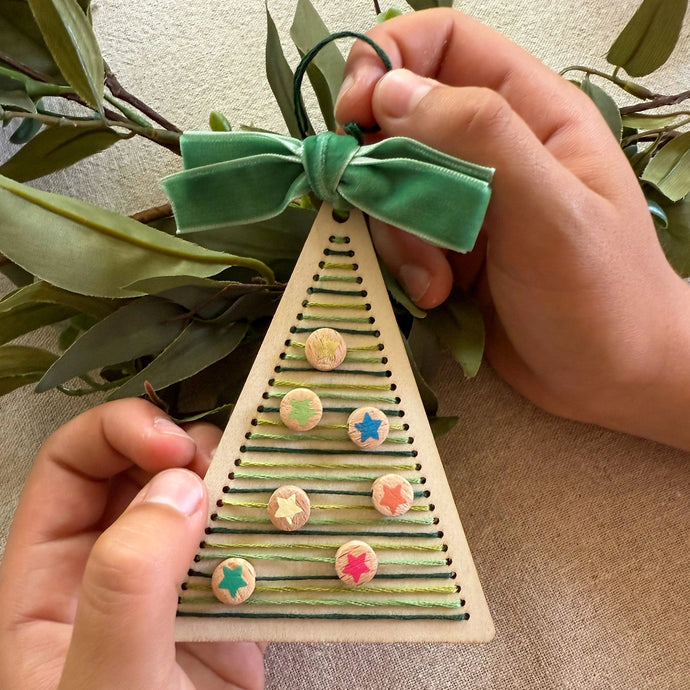 Make Your Own Stitched Christmas Tree Decoration - Cotton Twist - jiminy eco - toys