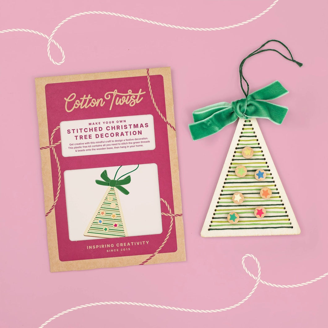 Make Your Own Stitched Christmas Tree Decoration - Cotton Twist - jiminy eco - toys