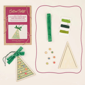 Make Your Own Stitched Christmas Tree Decoration - Cotton Twist - jiminy eco - toys