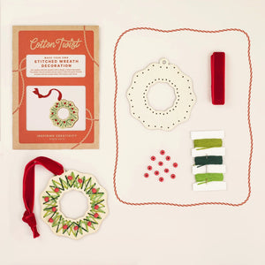 Make Your Own Stitched Wreath Decoration - Cotton Twist - jiminy eco - toys