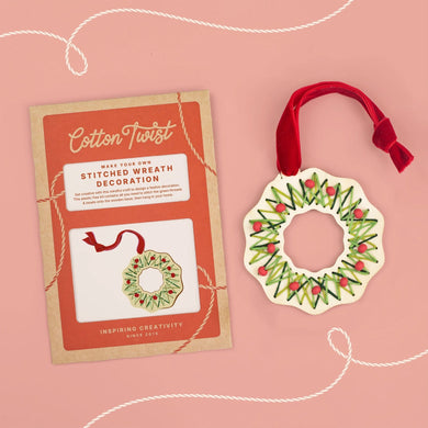 Make Your Own Stitched Wreath Decoration - Cotton Twist - jiminy eco - toys