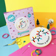 Load image into Gallery viewer, Merry and Bright Mini Embroidery Kit - Adult&#39;s Craft Kit - jiminy eco - toys