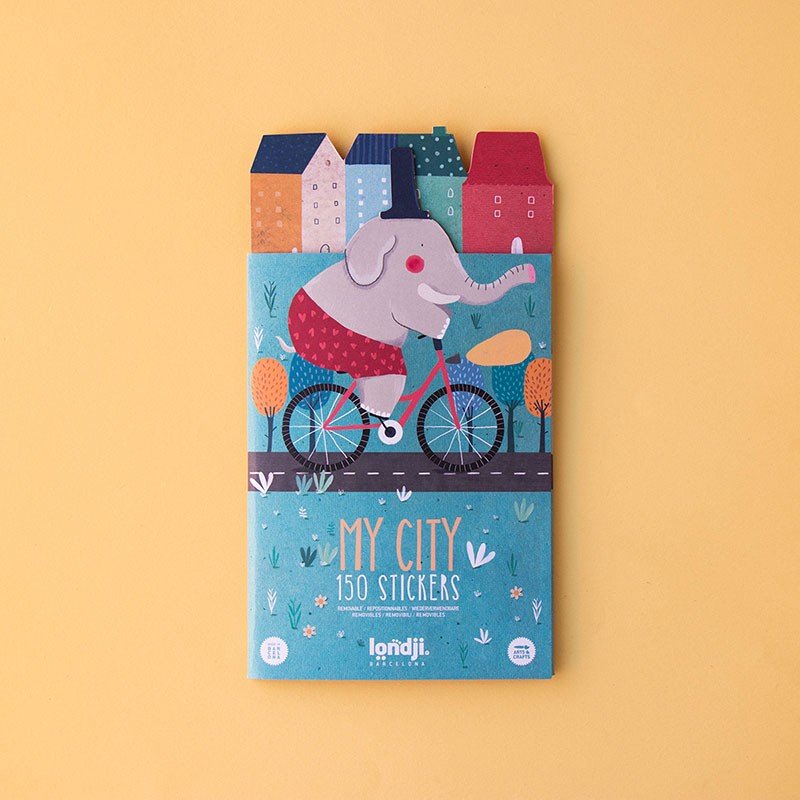 My City Stickers Set (150 removable Stickers), age 3+ - jiminy eco - toys