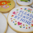 Load image into Gallery viewer, &#39;Please Leave By 9&#39; Large Cross Stitch Kit - Adult&#39;s Craft Kit - jiminy eco - toys