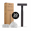 Load image into Gallery viewer, Safety Razor Stainless Steel + 20x Blades - Black