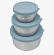 Load image into Gallery viewer, Set of 3 Stainless Steel Fruit and Snack Bowls- Blue - jiminy eco-toys