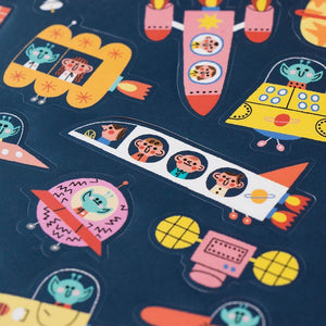 Space Stickers Set (150 removable Stickers), age 3+ - jiminy eco - toys