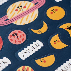 Space Stickers Set (150 removable Stickers), age 3+ - jiminy eco - toys