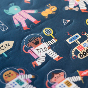 Space Stickers Set (150 removable Stickers), age 3+ - jiminy eco - toys