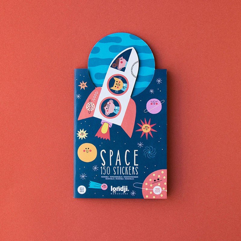 Space Stickers Set (150 removable Stickers), age 3+ - jiminy eco - toys