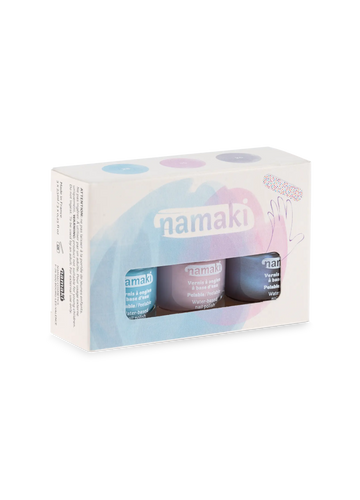 Water - based and peelable nail polishes set 3 shades 