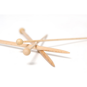 Child's wooden knitting needles - 1 pair