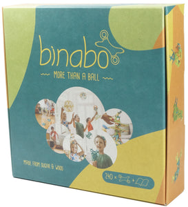 Binabo flexible construction strips made of wood and sugar 24 pieces in compostable bag for age 4+