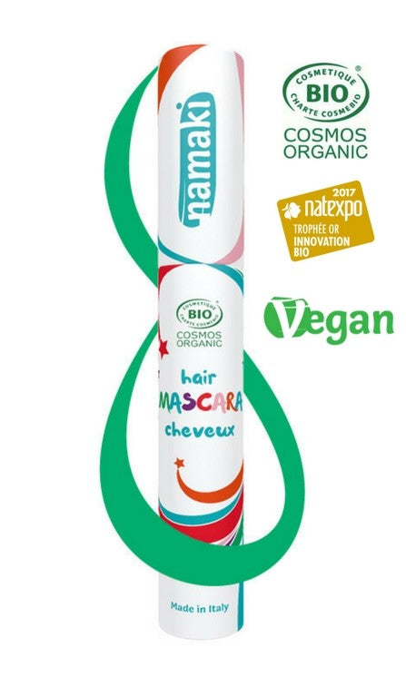 Hair mascara - organic, vegan - SOME PLASTIC - green and orange only for age 3+
