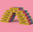 Load image into Gallery viewer, Bioblo eco rainbow stacking blocks - 70 blocks 4 colours - Start Box Basic Mix for all ages