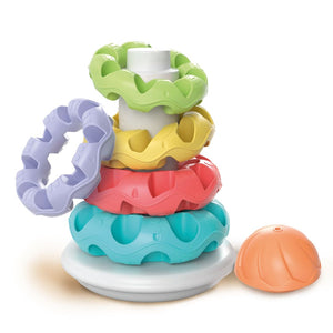 Baby Clementoni Stacking Rings - 100% safe recycled plastic - jiminy eco-toys