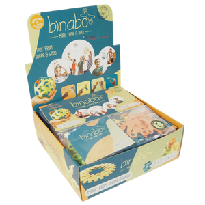 Binabo flexible construction strips made of wood and sugar 24 pieces in compostable bag for age 4+