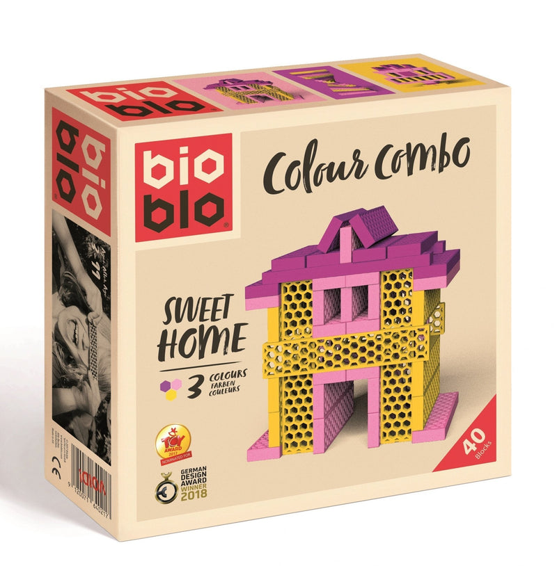 Bioblo eco rainbow construction blocks - 40 block boxes - jiminy eco-toys