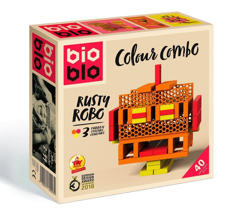 Bioblo eco rainbow construction blocks - 40 block boxes - jiminy eco-toys
