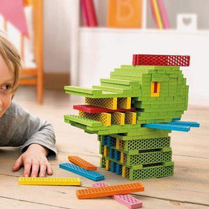 Bioblo eco rainbow construction blocks - 70 blocks 4 colours - Start Box Basic Mix - jiminy eco-toys