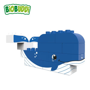 BiOBUDDi Arctic - Whale or Seal 2-in-1 - bioplastic building blocks from plants - jiminy eco-toys