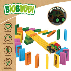 BiOBUDDi Domino Glow in the Dark 'Racer Set' for age 4+ - jiminy eco-toys