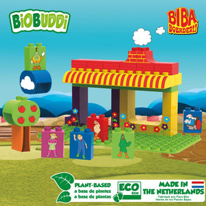 BiOBUDDi Farmhouse Set - bioplastic building blocks from plants - jiminy eco-toys