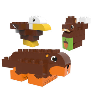 BiOBUDDi Forest Set - bioplastic building blocks from plants - jiminy eco-toys