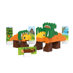 BiOBUDDi Triceratops - bioplastic building blocks from plants - jiminy eco-toys