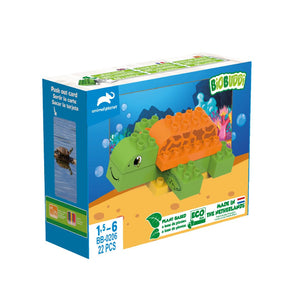 BiOBUDDi Turtle - bioplastic building blocks from plants - jiminy eco-toys