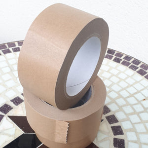 Brown paper sticky tape for sealing boxes - 1 roll, 5.0cm wide - jiminy eco-toys