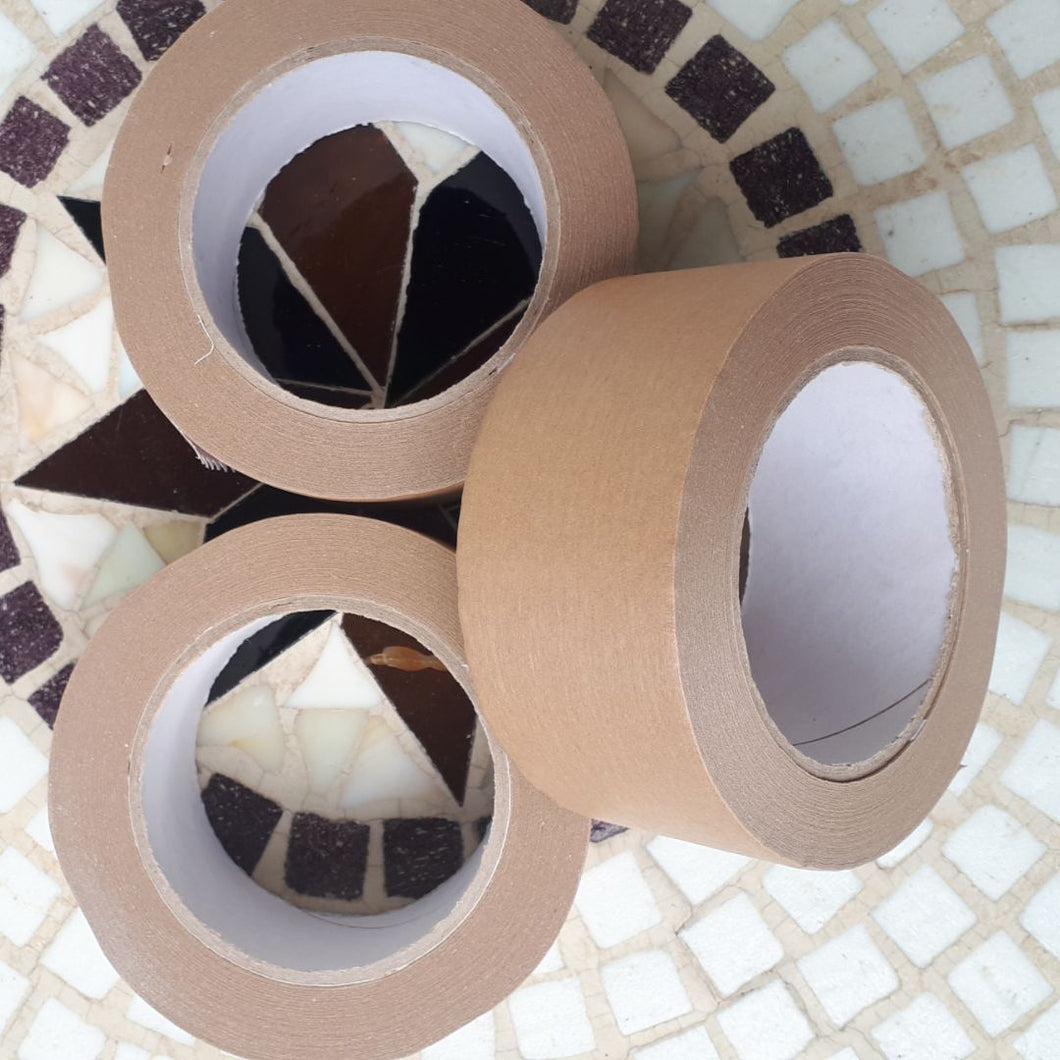 Brown paper sticky tape for sealing boxes - 1 roll, 5.0cm wide - jiminy eco-toys