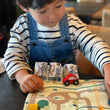 Load image into Gallery viewer, CarPet Organic - Roll-Up-and-Go Roads Playmat with 3 Wooden Cars - jiminy eco-toys
