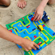 Load image into Gallery viewer, CarPet Organic - Roll-Up-and-Go Roads Playmat with 3 Wooden Cars - jiminy eco-toys