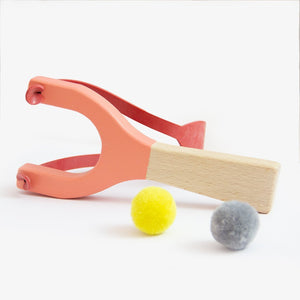 Catapult handmade from natural wood and rubber - Party Bundle of 6 - for age 7+ - jiminy eco-toys