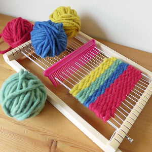 Child's rectangular wooden weaving frame - jiminy eco-toys