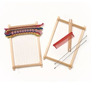 Child's rectangular wooden weaving frame - jiminy eco-toys
