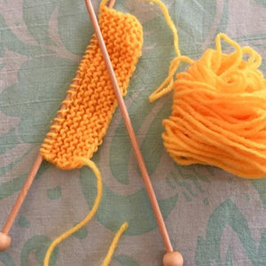 Child's wooden knitting needles - 1 pair - jiminy eco-toys