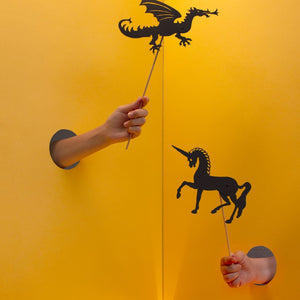 Coco d'en Haut articulated shadows: unicorn and fairy - jiminy eco-toys