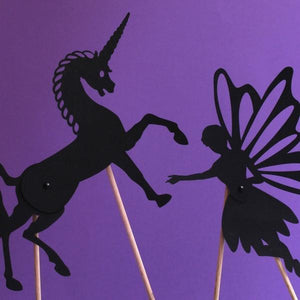 Coco d'en Haut articulated shadows: unicorn and fairy - jiminy eco-toys