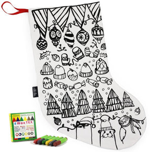 Colour your own Christmas Stocking - Organic Cotton - Made in Dublin - jiminy eco-toys