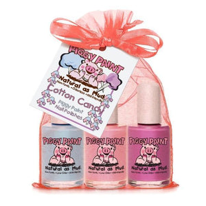 Cotton Candy 3-Piggy-Paints Gift Set (Clouds of Candy, Sweetpea, Fairy Fabulous) - jiminy eco-toys